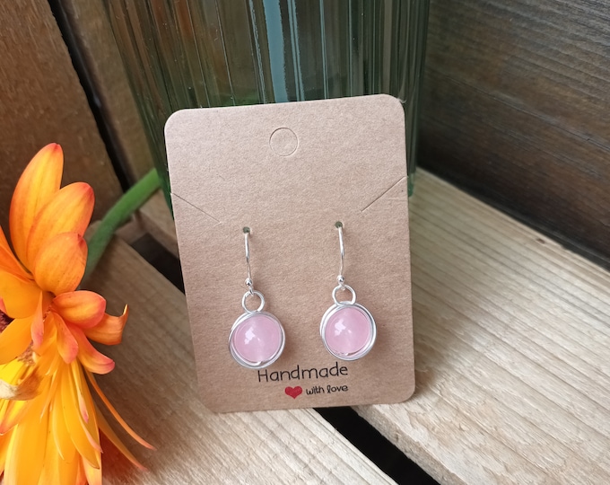 Rose Quartz Gemstone Earrings