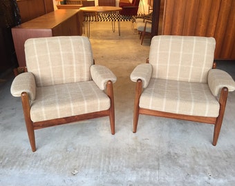 60er Sessel Lounge Easy Chair Danish Holz Mid-Century Vintage 70er 1/2 
