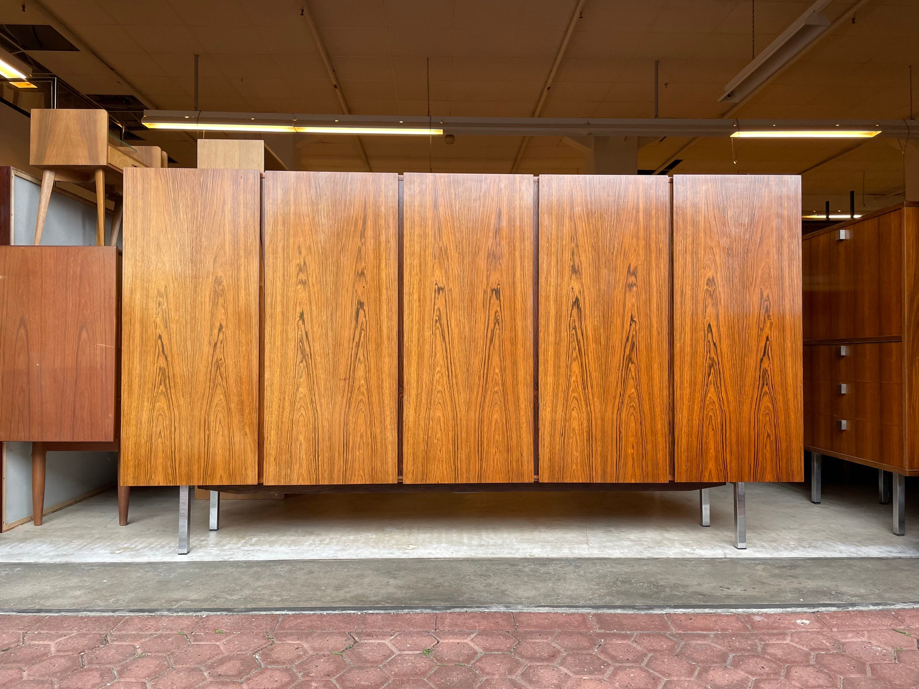 Luxurious Mid Century Rosewood Highboard Modern 60s Bar Cabinet Vintage Sideboard Danish Design