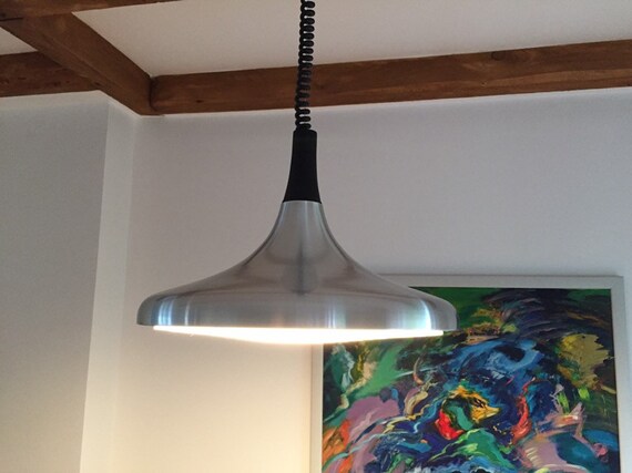 Rare German Designer 60s Retro Erco Ufo Pendant Light Mid Etsy