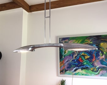 Rare postmodern Jorge Pensi XL Design Ceiling Lamp Olympia for BLux UFO Ceiling Lamp to Teak Mid Century 70s Danish Pendant Lamp