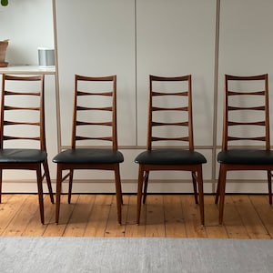 Beautiful Set of 4x 60s Teak Chairs - Niels Koefoed Hornslet lis Chairs Mid Century Chairs Dining Room Design Chairs