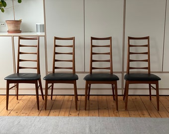 Wunderschönes Set of 4x 60er Jahre Teak Stühle - Niels Koefoed Hornslet lis Chairs Mid Century Stühle Esszimmer Design Stühle