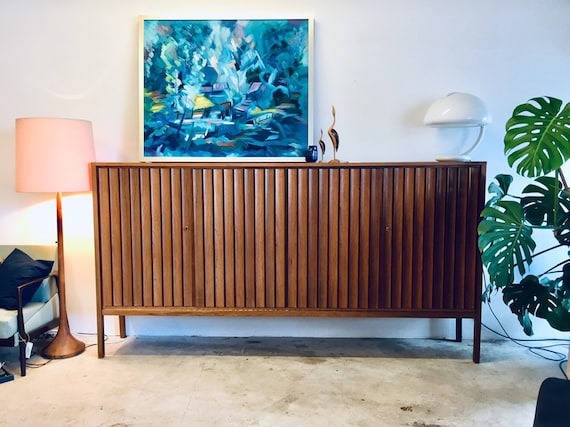 Stunning XXL Leo Bub Highboard 60s Danish Sideboard 60s Cabinet Mid Century Sideboard Cabinet Shelf