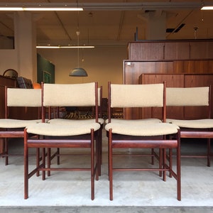 Rare!! 6x Luxus danish rosewood Stühle Mid Century Vintage Tisch dining chair danish 50s design 60s