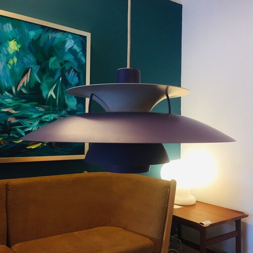 60s Louis Poulsen PH5 Purple Ceiling 