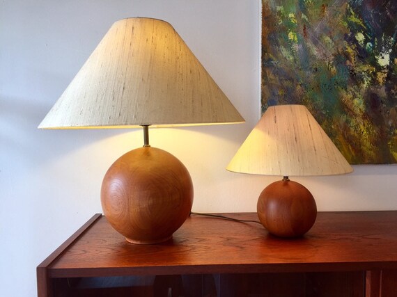 danish teak table lamp