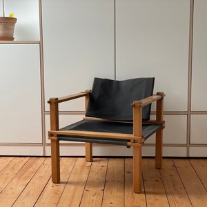 60s bofinger Farmer safari chair Director&#39;s Chair Mid Century vintage Armchair