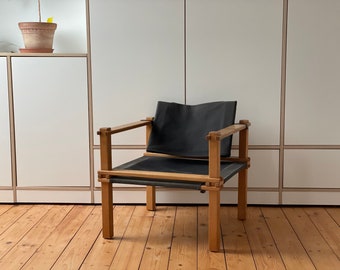 60s bofinger Farmer safari chair Director&#39;s Chair Mid Century vintage Armchair