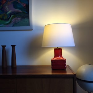 60&#39;s Cari Zalloni Table Lamp Vintage Lamp German Pottery Ceramic tablelamp ceramics 60s Table Lamp Design Ceramic Lamp to Sideboard