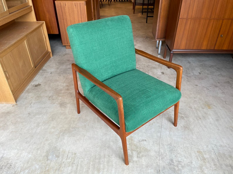 Rare Swedish 50s 60s Design Teak Alf Svensson Armchair Wing Chair Easy Chair vintage Armchair Danish DUX image 2