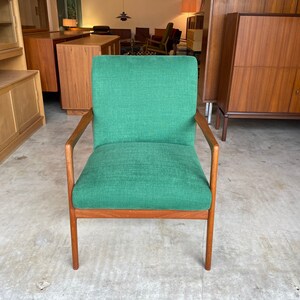 Rare Swedish 50s 60s Design Teak Alf Svensson Armchair Wing Chair Easy Chair vintage Armchair Danish DUX image 4