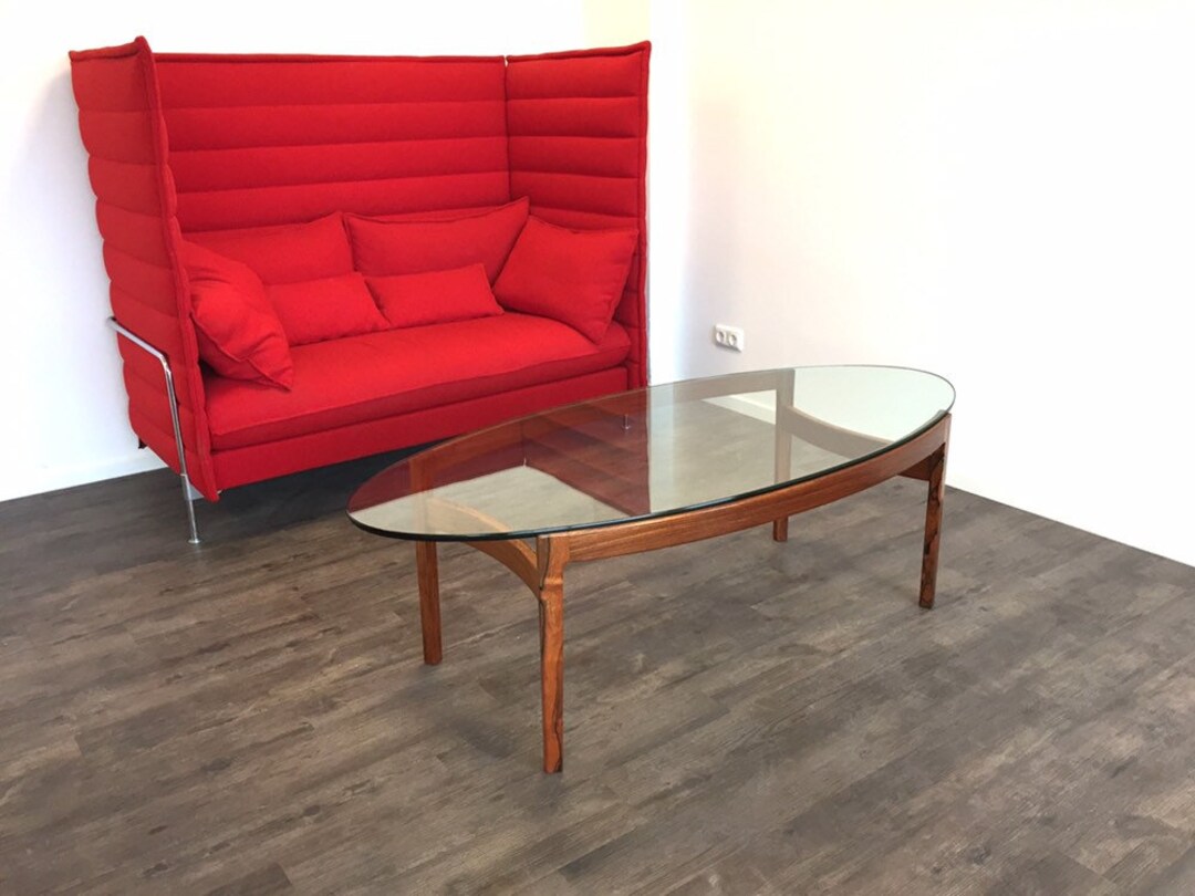 60s 70s XXL Luxury Coffee Table Design Coffee Table Rosewood Coffee