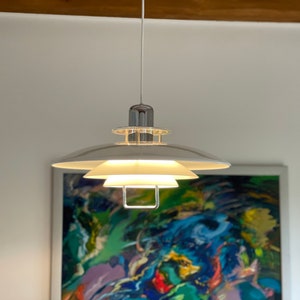 60s 70s Swedish Retro Pendant Lamp to Danish Teak Poulsen Fog BELID vintage Lamp pendant Ceiling Lamp Space Age