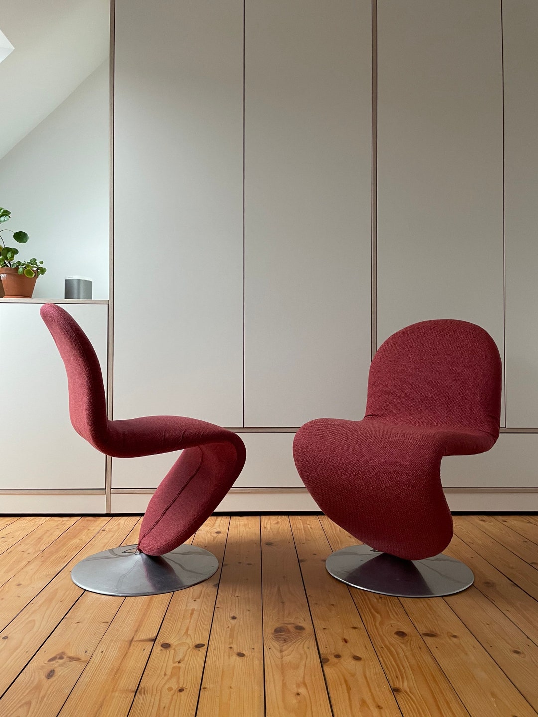 2x Original Verner Panton 1-2-3 System Chairs for Fritz Hansen