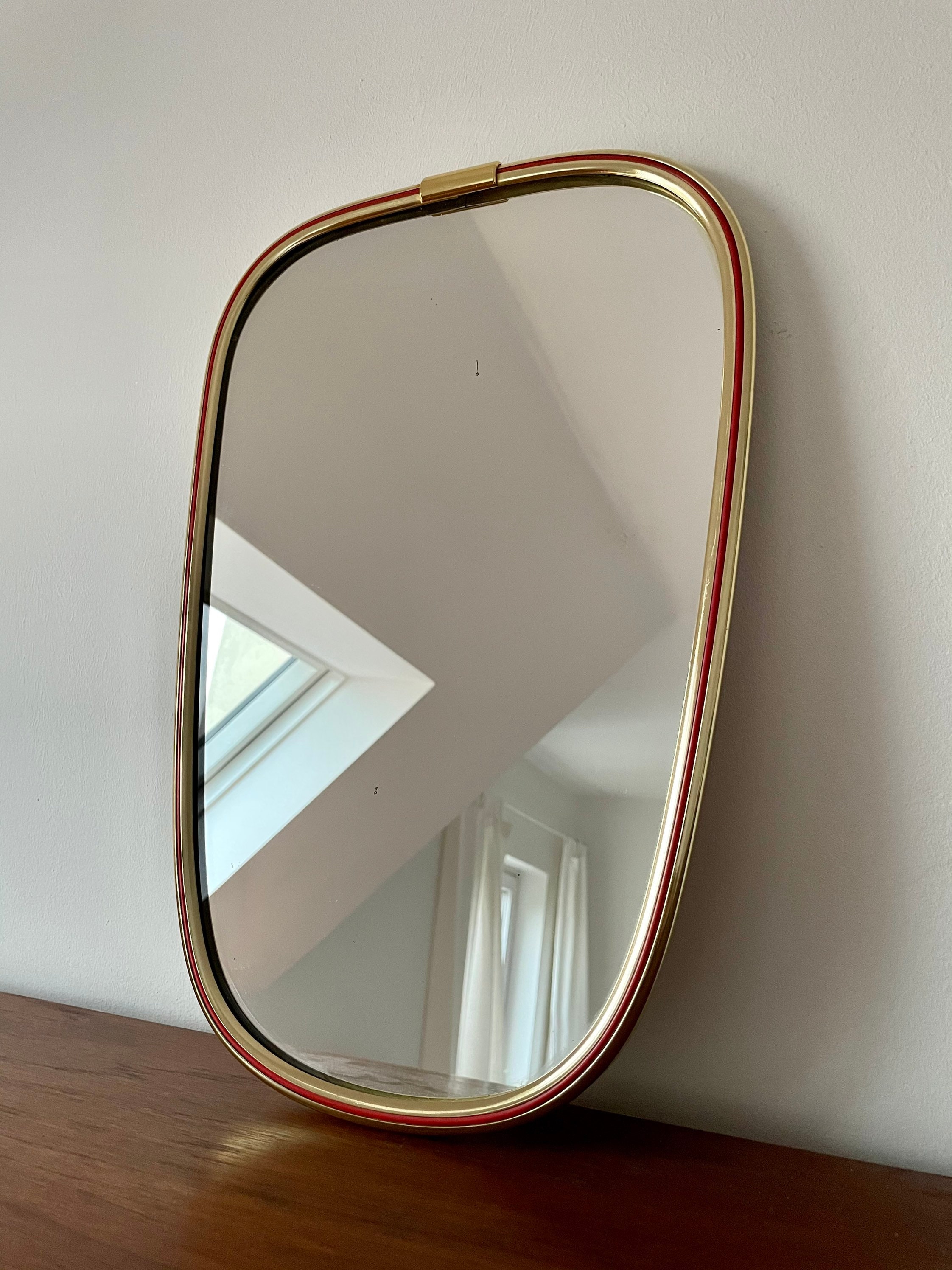 60s German Brass Mirror Mid Century Mirror Vintage Furniture Etsy