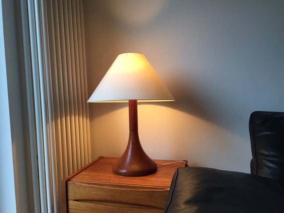 Super Rare 60s Danish Xl Teak Table Lamp Floor Fog Super Rare 60s Danish Xl Teak Table, Teak Table Lamp Vintage