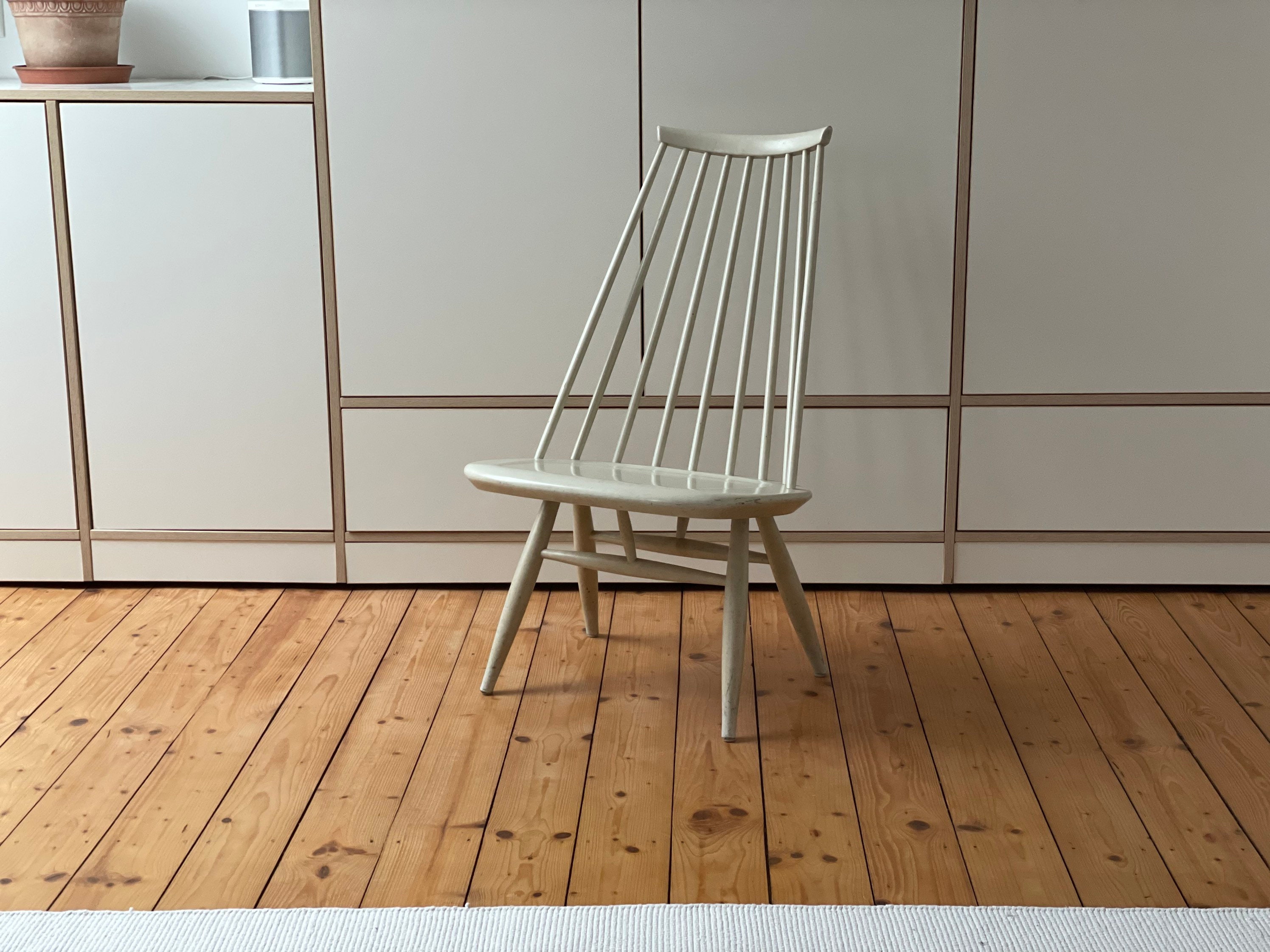 ¡Súper raro! Silla original minimalista blanca asko Mademoiselle Design Ilmari Tapiovaara silla Finlandia