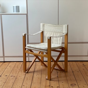 60s danish Folding chair Director&#39;s Chair Mid Century vintage Folding Chair 60s Armchair