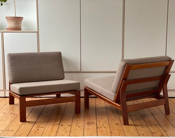 Set of 2x 60s Danish Design Teak Armchair Comfort Jalk easy chairs Danish furniture makers