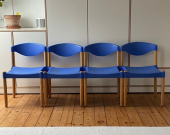 4x 70s silla de diseño moderno Hartmut Lohmeyer Casala sillón vintage