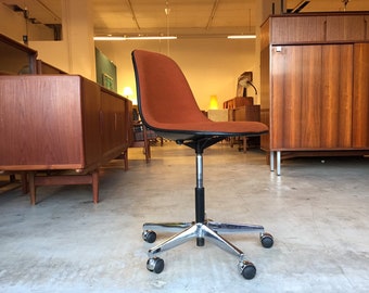 Rare! Original 60s Vitra Charles & Ray Eames PSC Fiberglass Miller Chair Deskchair 4 Office Armchair to Teak