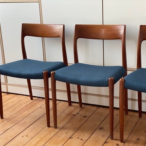 Stunning 4x 1960&#39;s Niels Møller Teak Chairs Mid Century Chairs dining room design chairs