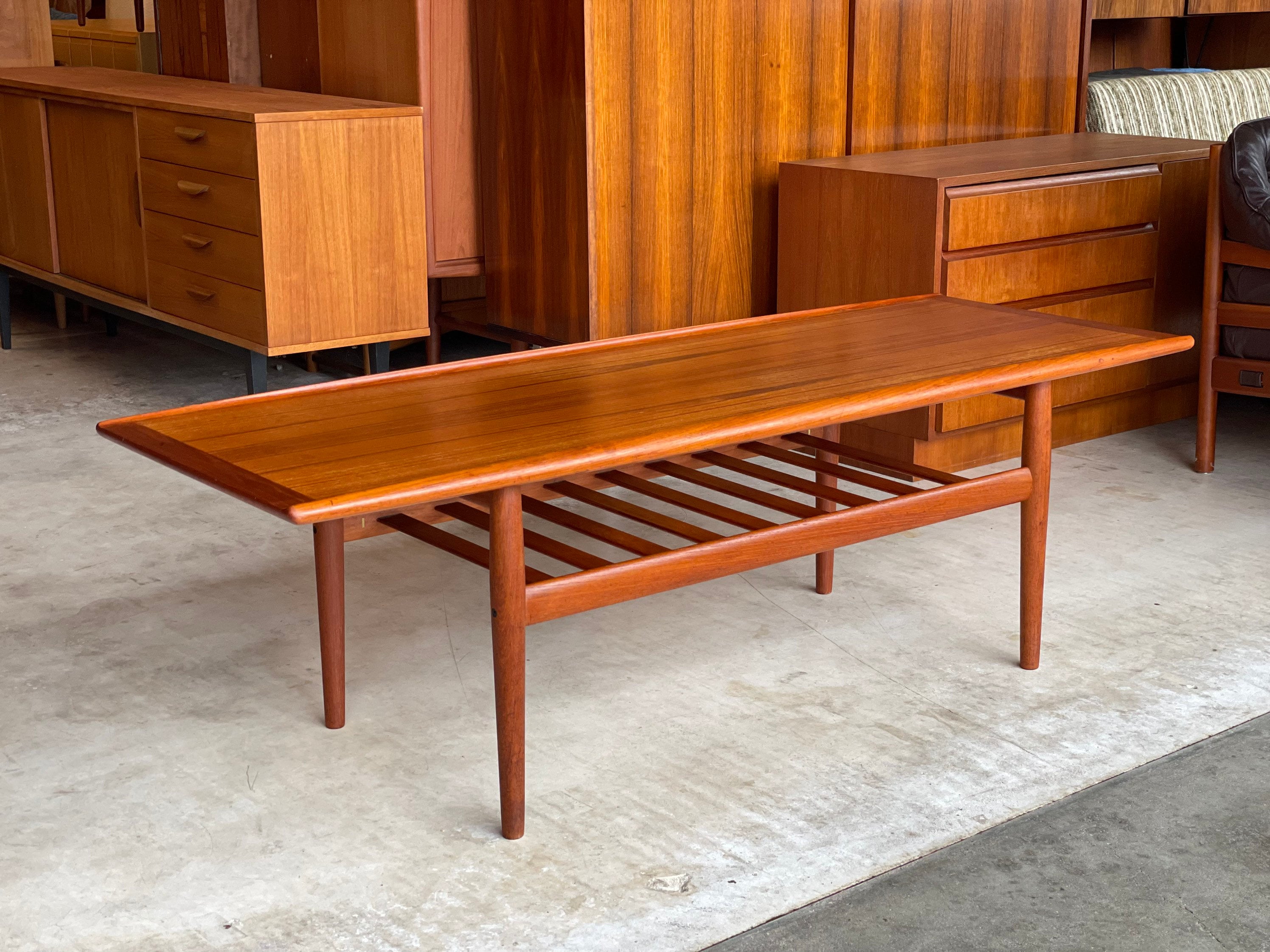 60s Teak Coffee Table Grete Jalk Denmark Mid Century Design Coffee