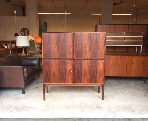 Exclusive Mid Century Modern 60s Luxury Bar Cabinet Chest of Drawers Vintage Sideboard Highboard Danish Design Haslev