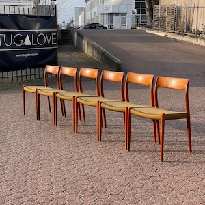 Stunning 4x 60s Niels Møller Teak Chairs Mid Century Chairs Dining Room Design Chairs