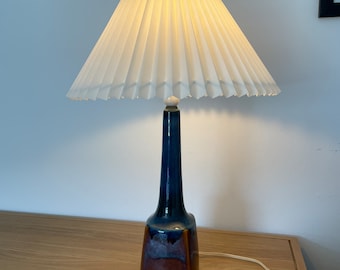 Exclusive 60s danish design Søholm vintage ceramic lamp to teak