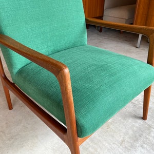 Rare Swedish 50s 60s Design Teak Alf Svensson Armchair Wing Chair Easy Chair vintage Armchair Danish DUX image 5