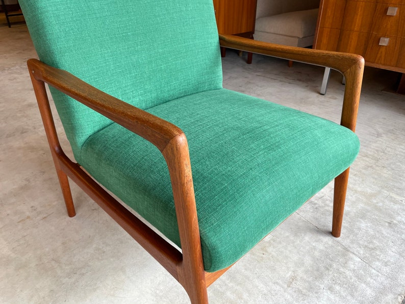 Rare Swedish 50s 60s Design Teak Alf Svensson Armchair Wing Chair Easy Chair vintage Armchair Danish DUX image 5