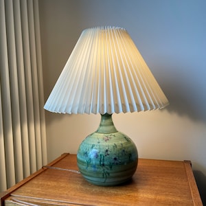 Beautiful Danish 60s handmade ceramic tablelamp scandinavian lamp table lamp
