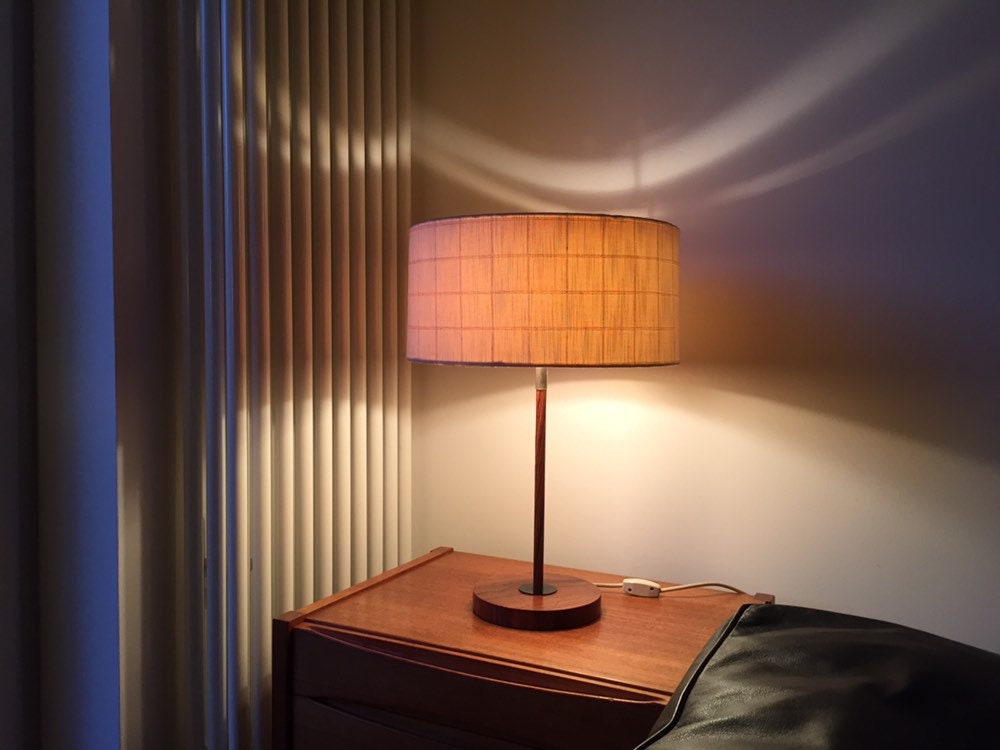 Rare 50s 60s Vintage Table Lamp for Sideboard to Teak Kaiser Mid Century Retro Lamp table lamp Walnut