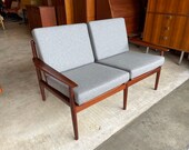 Rare 50s 60s Danish Design Arne Vodder Teak Sofa Two-seater Glostrup Møbler
