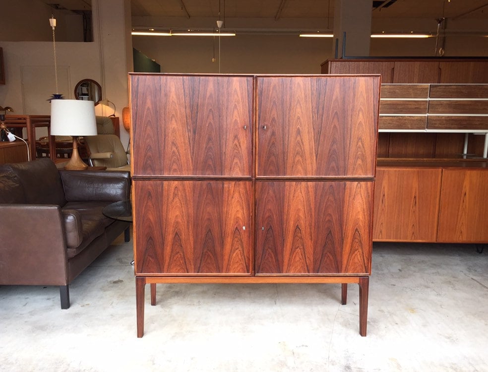 Exclusive Mid Century Modern 60s Luxury Bar Cabinet Chest of Drawers Vintage Sideboard Highboard Danish Design Haslev