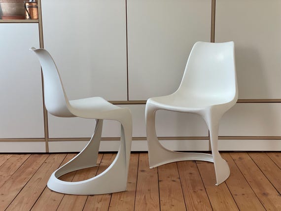 Super Rare! 2x 1960s Nielaus Cantilever Chairs for Cado Steen