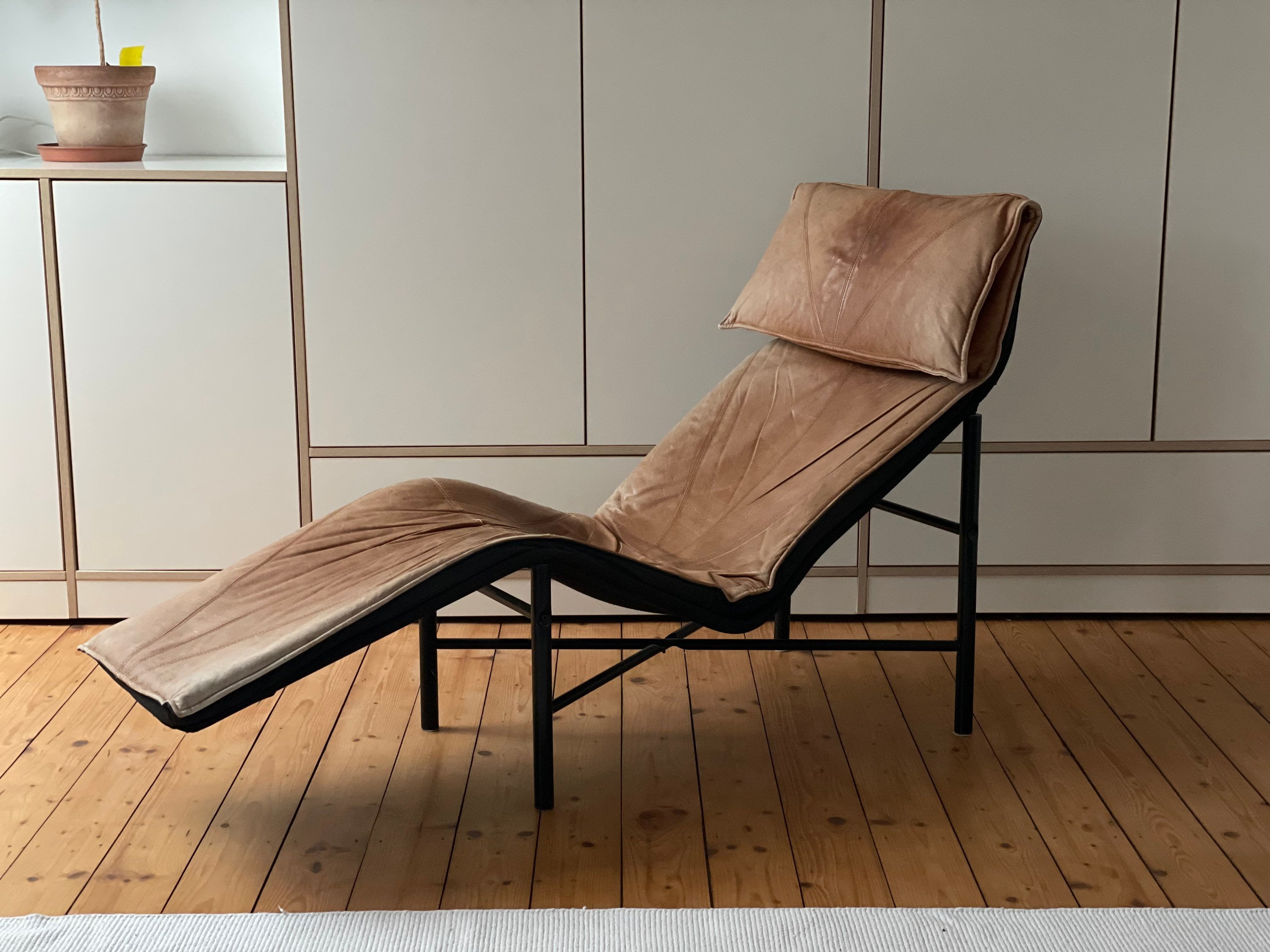 80er design Ledersessel vintage Ikea Björklund Liege