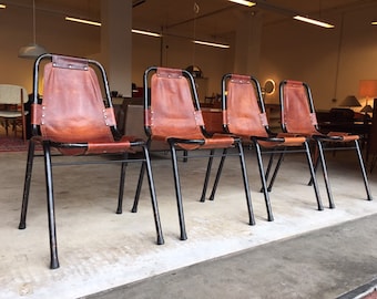 6x rare Charlotte Perriand Les Arcs Chairs 50s 60s Design chairs Eames - Prouve - Le Corbusier - Bauhaus Era