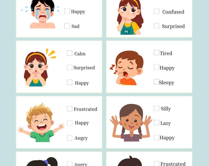 Guess the Feeling Worksheet | Social Emotional Learning Activity for Kids
