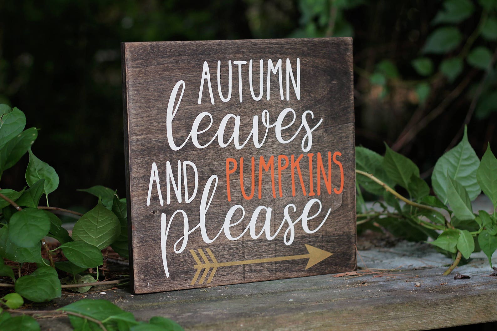Wooden Fall Sign Autumn Decor Rustic Fall Signs Rustic Wood | Etsy