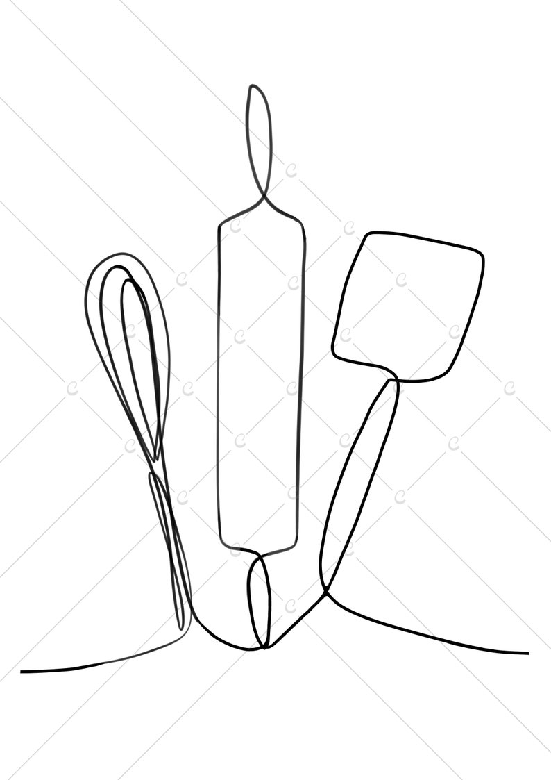 Set of 3 Kitchen Print Kitchen Decor Kitchen Utensils and Etsy UK