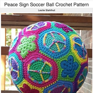 Peace Sign Soccer Ball Crochet Pattern