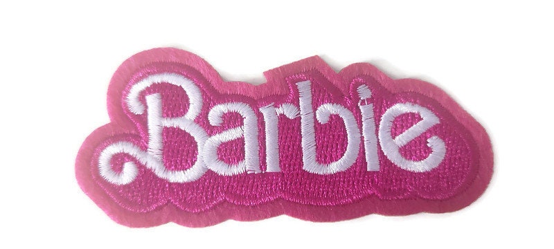 Pink Barbie Logo Iron On patch Sew On transfer logo Badge - Brand