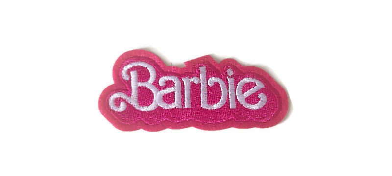 1Pcs Barbie Letter Embroidery Stickers Kawiai Cartoon Kids Hole
