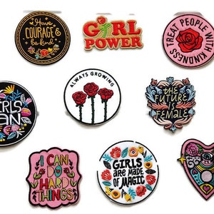 LittleWomanGoods Feminist Enamel Pin Set 6 Pins