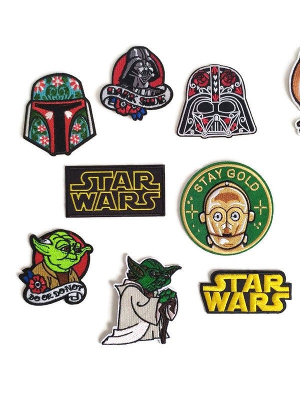 Star Wars: Embroidered Iron Cartoon Patch / Applique Crest Iron Ironing  vader, Yoda, Lucas Film 