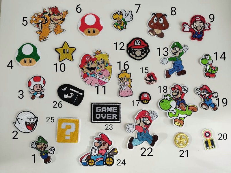 Princess Peach Patch Iron Sew On Super Mario Brothers Nintendo Video Game  Badge