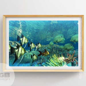 CORAL Reef Print, Beautiful Coral Reef, PRINTABLE ART, Tropical Fish Reef Print, Ocean Print,Reef Print, Tropical Fish Art, Scuba Wall Art.